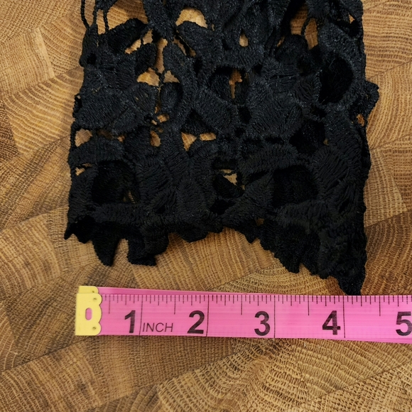 Crocheted look black dress with back zipper XXL Halloween costume or fun outfit. - Picture 15 of 16